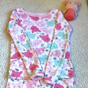Little Girls 2-Piece Piggy Pajamas